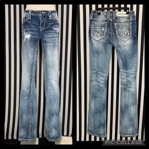 Rock Revival Evie Mid-Rise Boot cut medium wash size 26